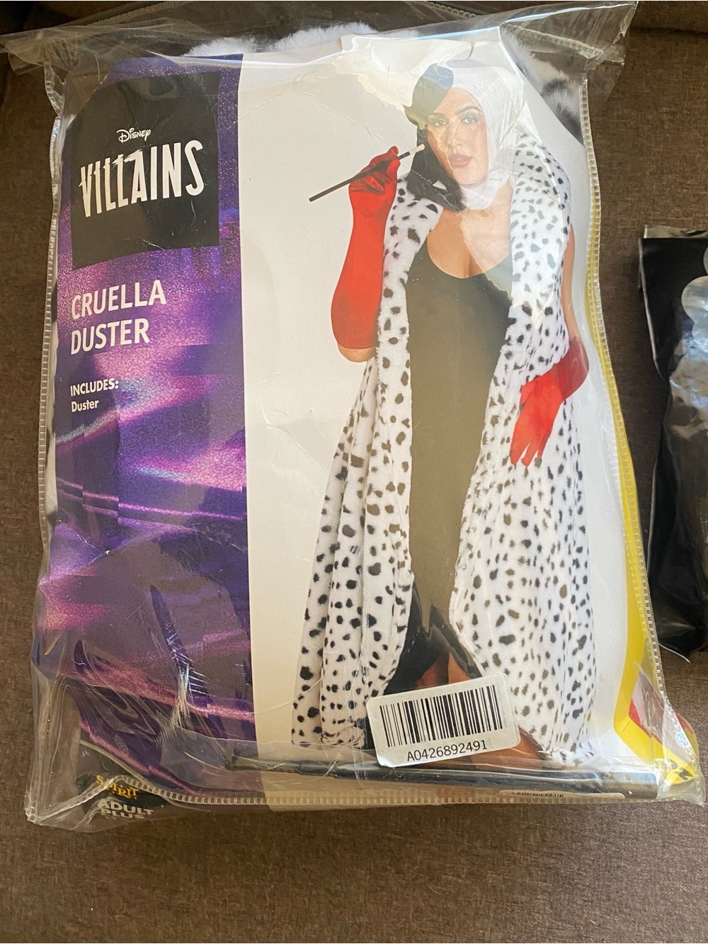 Spirit Cruella-Inspired Faux Fur Coat - White and Black